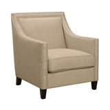 Erica Heirloom Natural Chair with Chrome Nails - Ornate Home