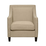 Erica Heirloom Natural Chair with Chrome Nails - Ornate Home