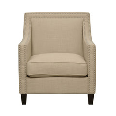 Erica Heirloom Natural Chair with Chrome Nails - Ornate Home