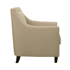 Erica Heirloom Natural Chair with Chrome Nails - Ornate Home