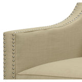 Erica Heirloom Natural Chair with Chrome Nails - Ornate Home