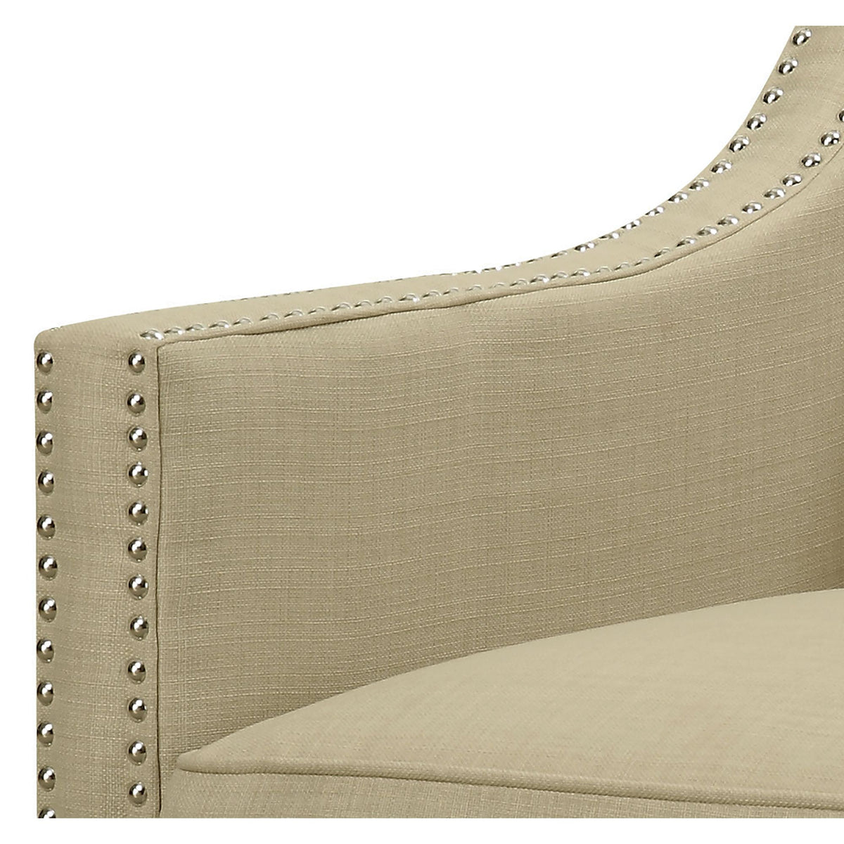 Erica Heirloom Natural Chair with Chrome Nails - Ornate Home