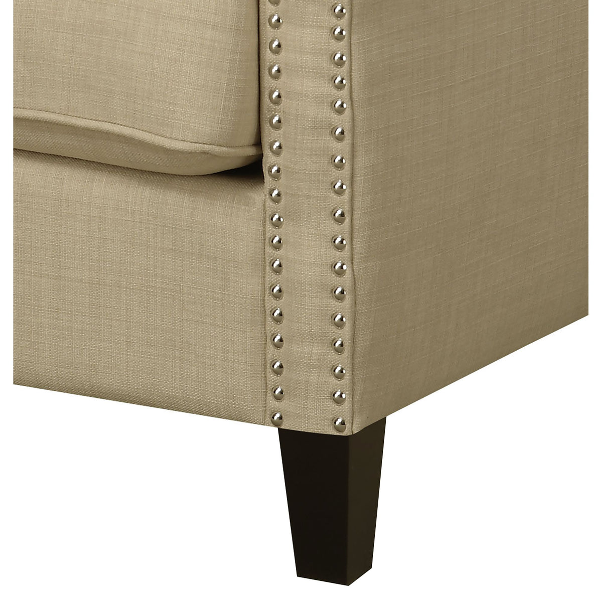 Erica Heirloom Natural Chair with Chrome Nails - Ornate Home