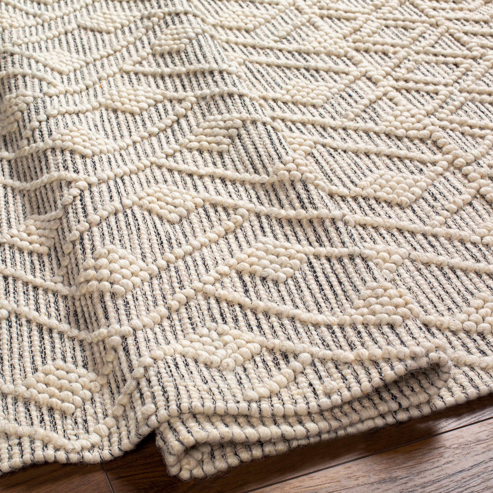 Erica Wool Rug with Tassels - Clearance - Ornate Home