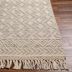Erica Wool Rug with Tassels - Clearance - Ornate Home