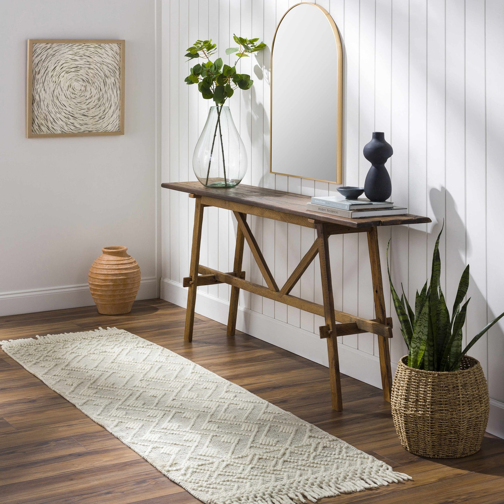 Erica Wool Rug with Tassels - Clearance - Ornate Home