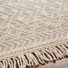 Erica Wool Rug with Tassels - Clearance - Ornate Home