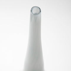 Erie Sky Blue/Dark Brown Tall Two Toned Blown Glass Vase - Ornate Home
