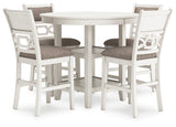 Erinberg Antique White 5 Pc. Counter Height Dining Room Set (Online Special Price) - Ornate Home