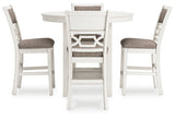 Erinberg Antique White 5 Pc. Counter Height Dining Room Set (Online Special Price) - Ornate Home
