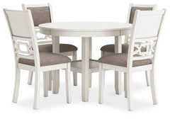 Erinberg Antique White 5 Pc. Dining Room Set - Ornate Home