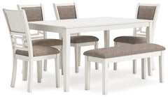 Erinberg Antique White Dining Room Set / 6pc - Ornate Home