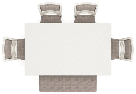 Erinberg Antique White Dining Room Set / 6pc - Ornate Home