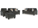 Erinslane Dusk Sofa, Loveseat, Chair and Ottoman (Online Special Price) - Ornate Home