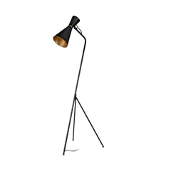 Eris Black/Brass Metal Cone Shade Floor Lamp - Ornate Home
