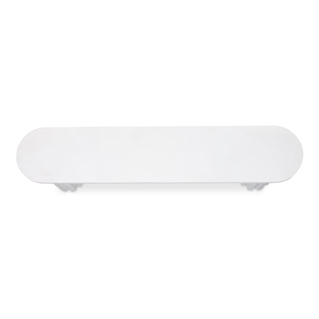 Eris White Outdoor Dining Bench - Ornate Home