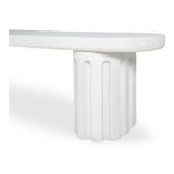 Eris White Outdoor Dining Bench - Ornate Home