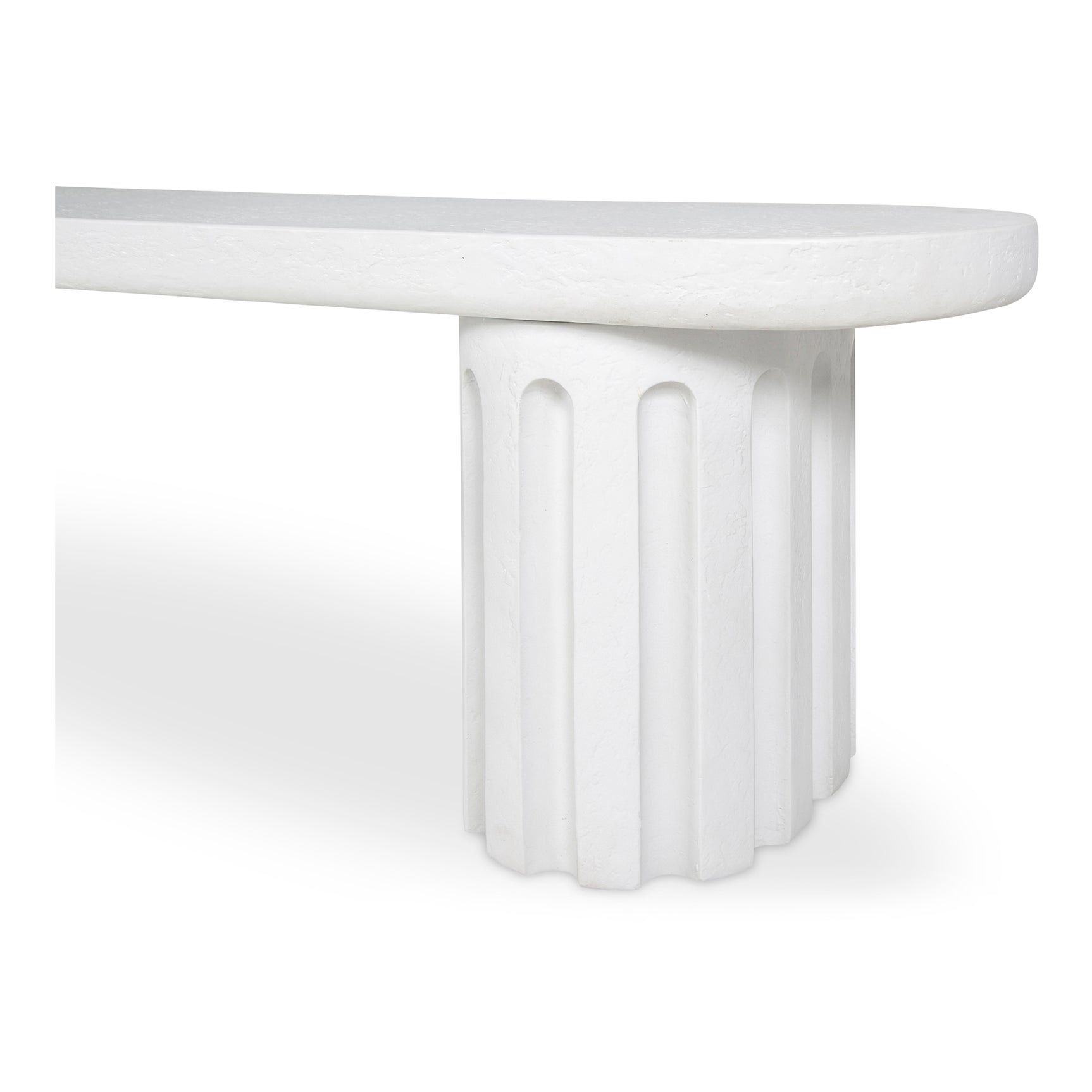 Eris White Outdoor Dining Bench - Ornate Home