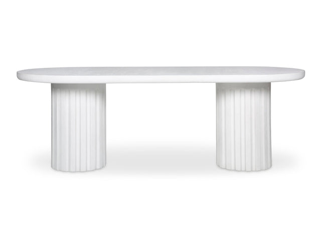 Eris White Outdoor Dining Table - Ornate Home