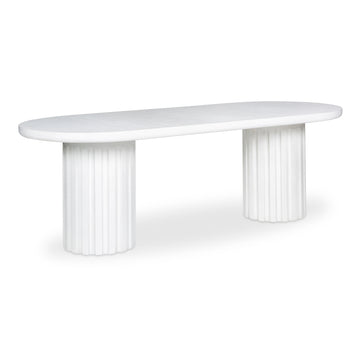Eris White Outdoor Dining Table - Ornate Home