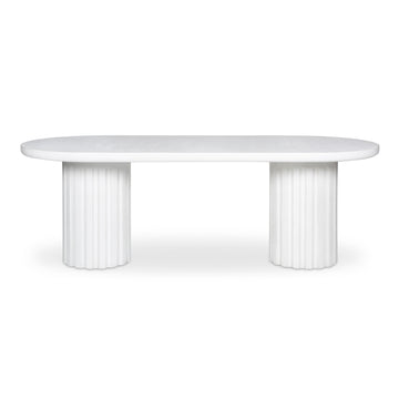 Eris White Outdoor Dining Table - Ornate Home