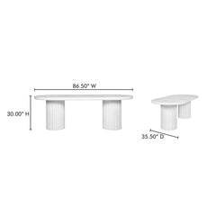 Eris White Outdoor Dining Table - Ornate Home