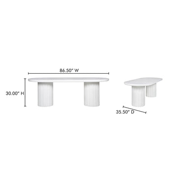 Eris White Outdoor Dining Table - Ornate Home