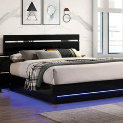 Erlach Black & Chrome 5pc Queen Bedroom Set - Ornate Home