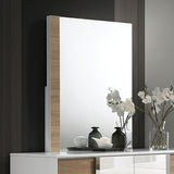 Erlangen White/Natural Mirror - Ornate Home