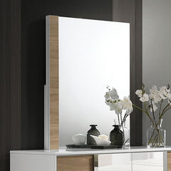 Erlangen White/Natural Mirror - Ornate Home