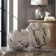 Ermanno Teak Balls (Set of 2) - Ornate Home