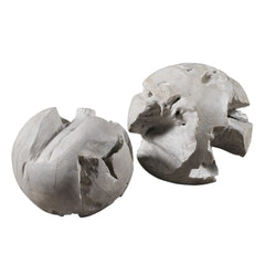 Ermanno Teak Balls (Set of 2) - Ornate Home