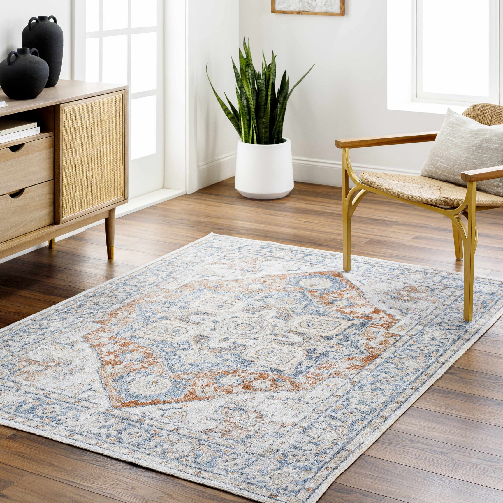 Erna Washable Area Rug - Clearance - Ornate Home