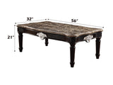 Ernestine Marble & Black Coffee Table - Ornate Home