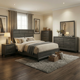 Errico Gray 4 Pc. Queen Bedroom Set - Ornate Home