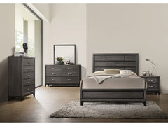 Errico Gray 5 Pc. Queen Bedroom Set w/ 2NS - Ornate Home