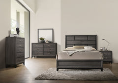Errico Gray E.King Bed - Ornate Home