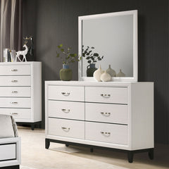 Errico White 5 Pc. Queen Bedroom Set w/ 2NS - Ornate Home