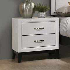 Errico White 5 Pc. Queen Bedroom Set w/ 2NS - Ornate Home