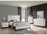Errico White E.King Bed - Ornate Home