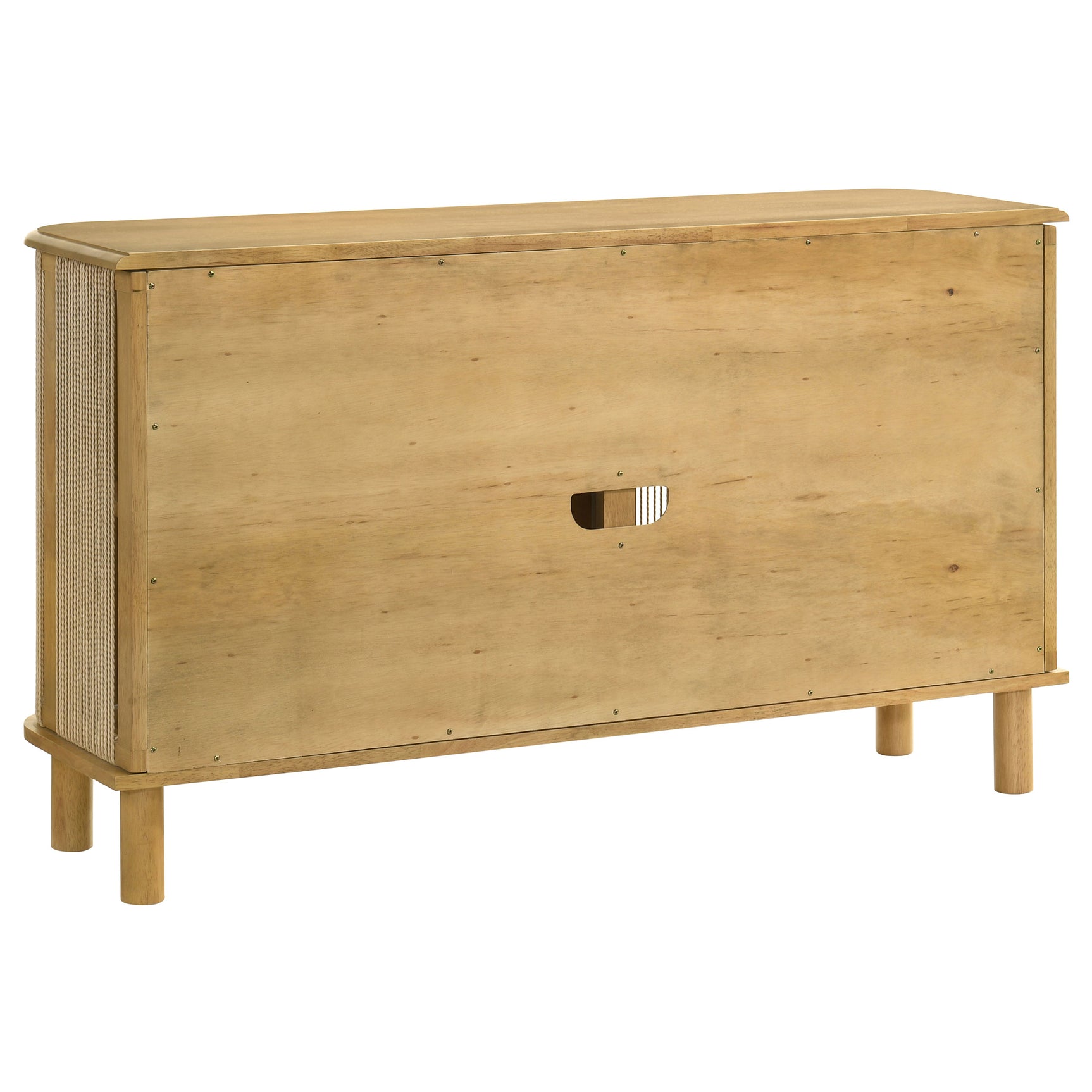 Ervine Natural 3-Door Rope Panel Sideboard Accent Storage Cabinet - Ornate Home