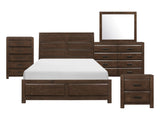 Erwan Espresso 5-Piece Queen Bedroom Set - Ornate Home