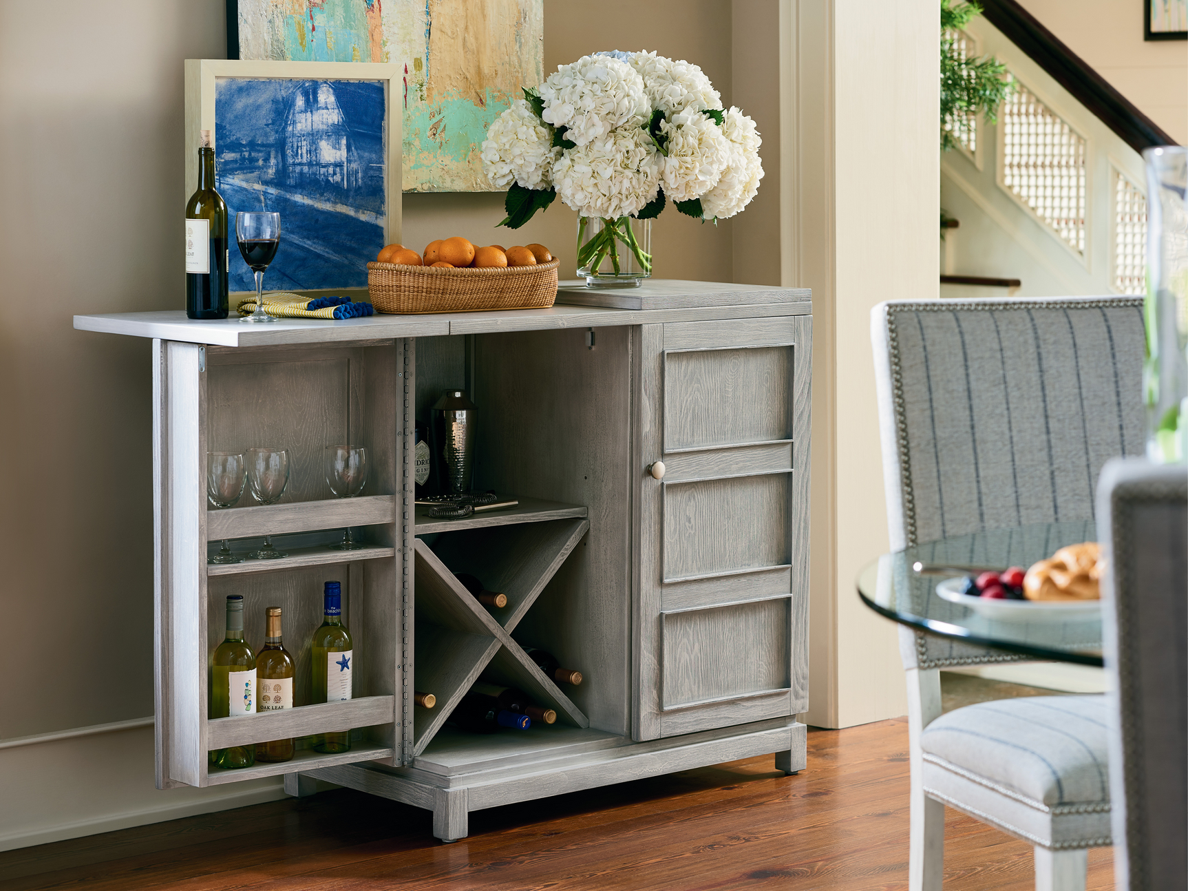 Escape Grey Bar Cabinet - Ornate Home