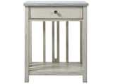Escape Sandbar Bedside Table w/ Stone Top - Ornate Home