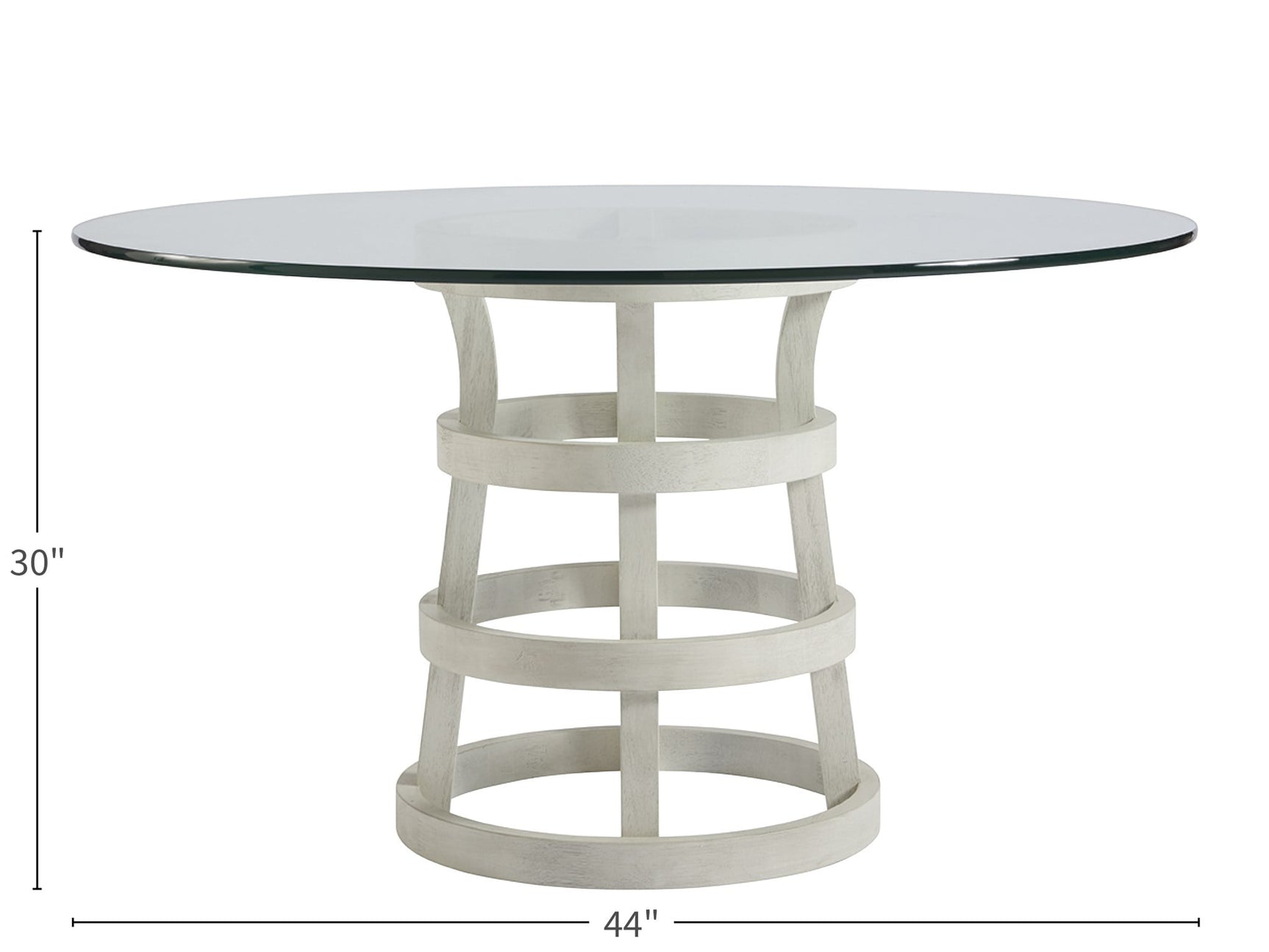 Escape Sandbar Round Glass Table 44" - Ornate Home