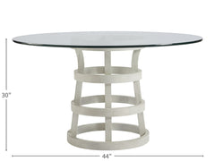 Escape Sandbar Round Glass Table 44" - Ornate Home