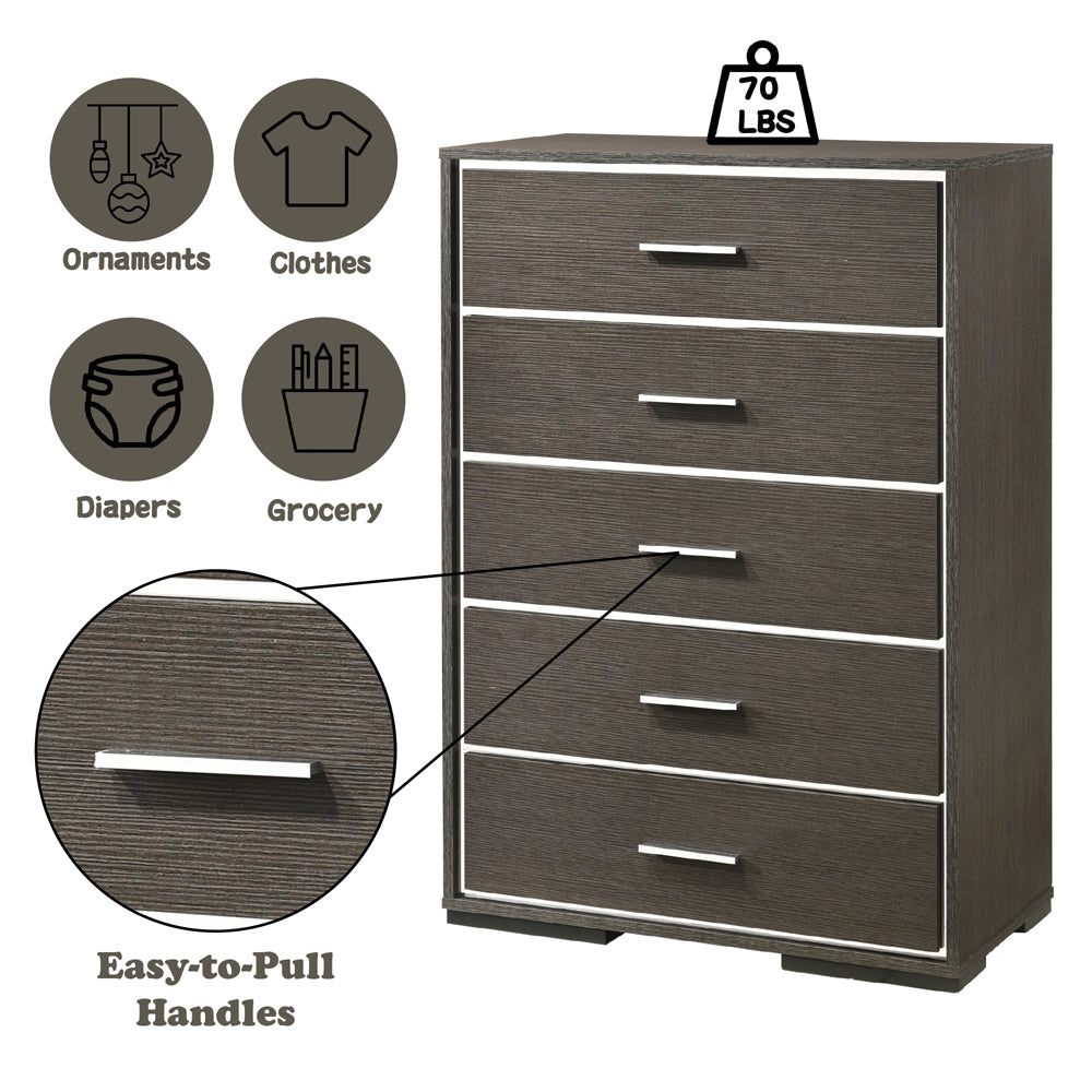 Escher Gray Oak Chest - Ornate Home