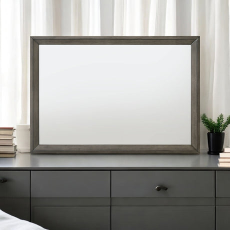 Escher Gray Oak Mirror - Ornate Home