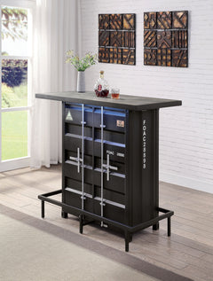 Esdargo Black/Distressed Dark Oak 3 Pc. Bar Table Set - Ornate Home