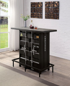 Esdargo Black/Distressed Dark Oak 3 Pc. Bar Table Set - Ornate Home
